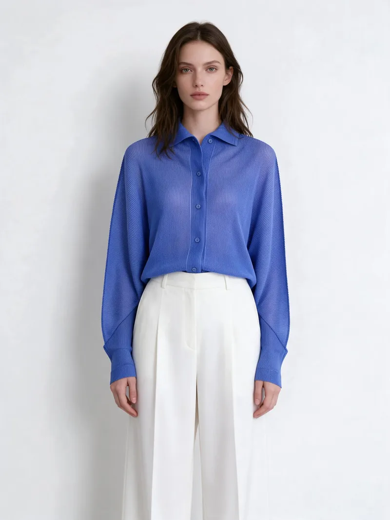 Pleated Coat 10 - Coats & Outerwear - Women by SUZHE PLEATS