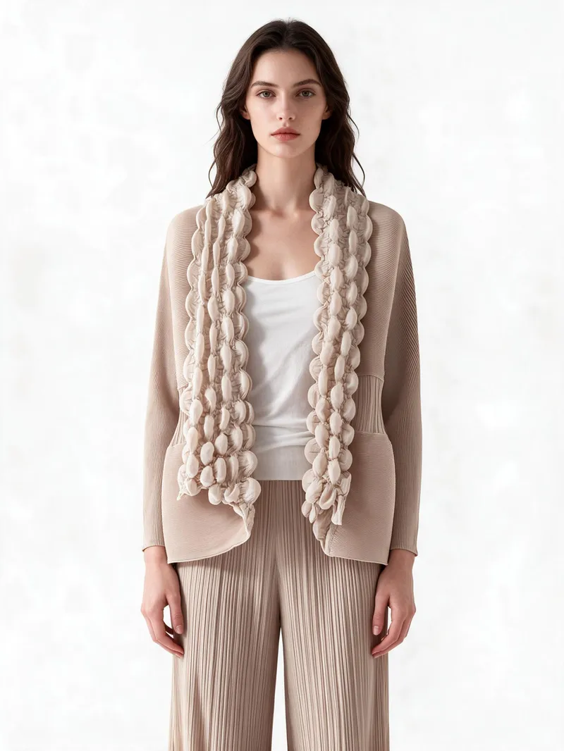 Pleated Coat 16 - Coats & Outerwear - Women by SUZHE PLEATS