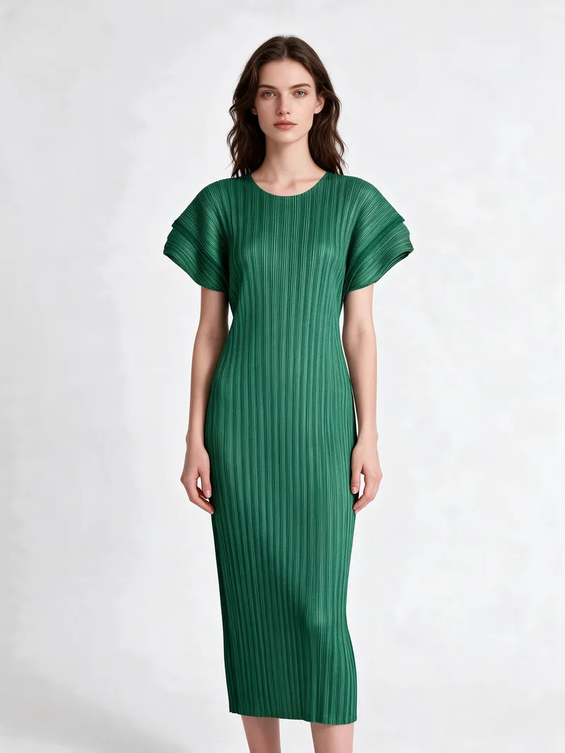 Pleated Dress 03 - Dresses - Women by SUZHE PLEATS