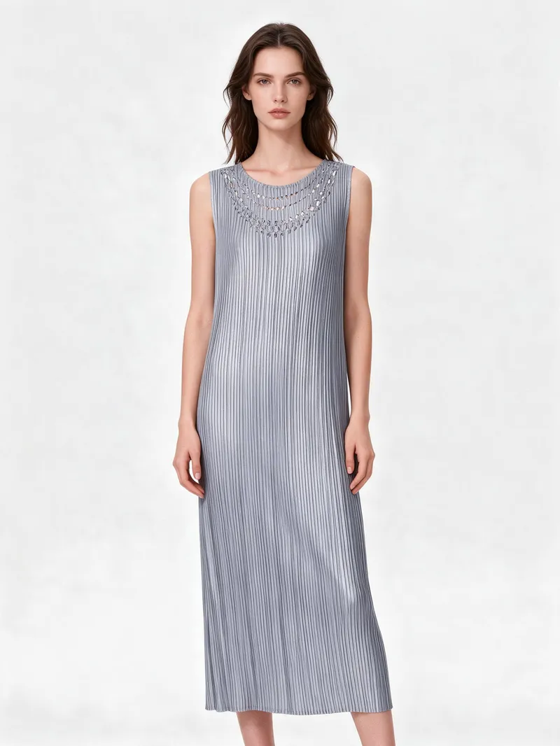 Pleated Dress 05 - Dresses - Women by SUZHE PLEATS