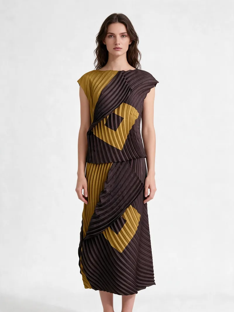 Pleated Suit 05 - Pleated Suits - Women by SUZHE PLEATS
