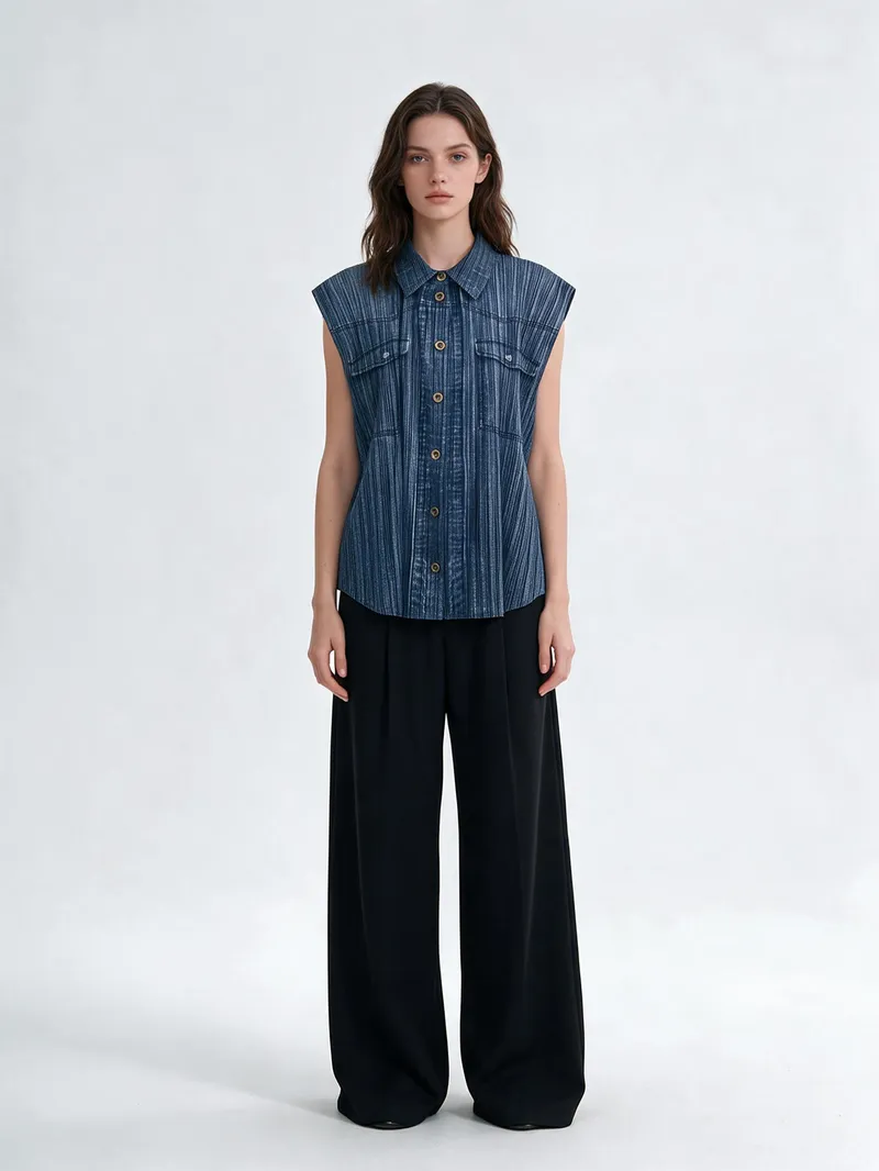 Pleated Top 02 - Tops - Women by SUZHE PLEATS
