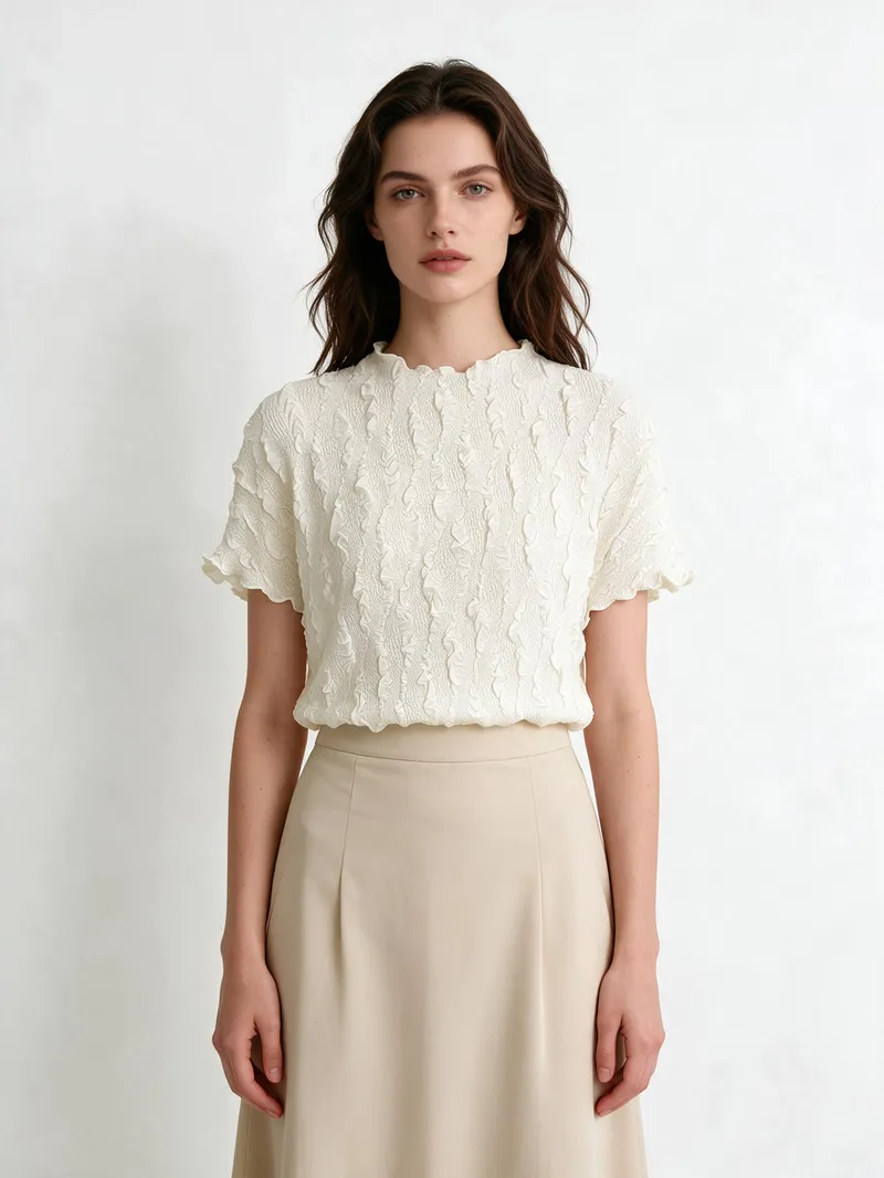 Pleated Top 08 - Tops - Women by SUZHE PLEATS