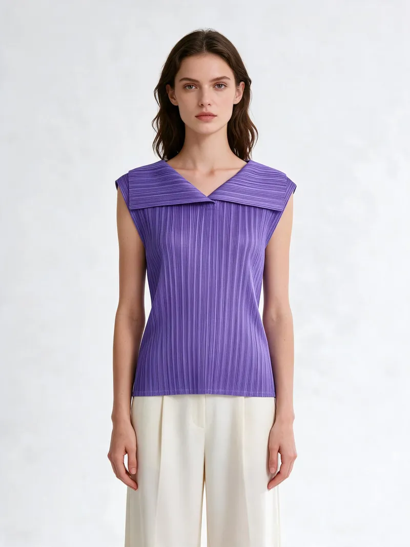 Pleated Top 19 - Tops - Women by SUZHE PLEATS